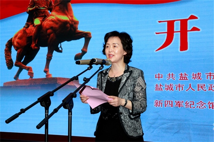 盐城市委常委,宣传部部长吴晓丹讲话并宣布开展