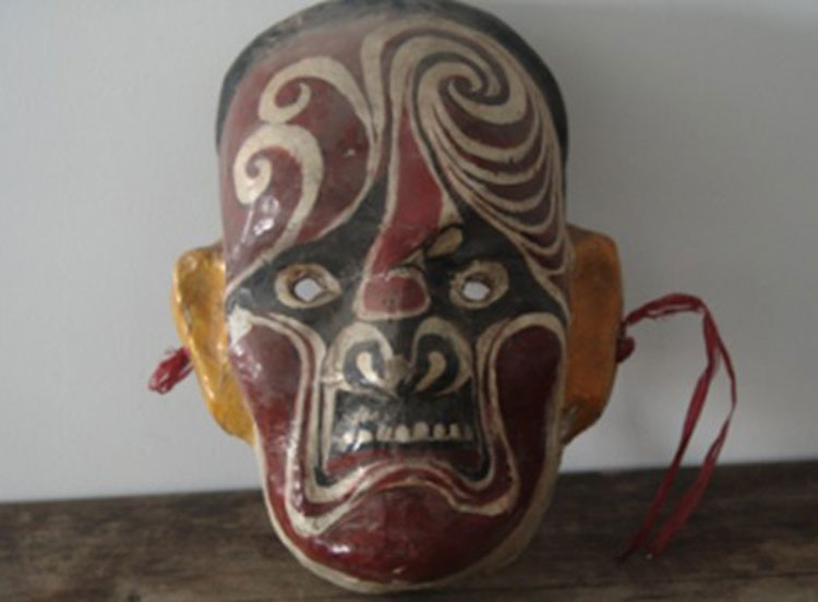 陕西民间社火曾用道具-面具